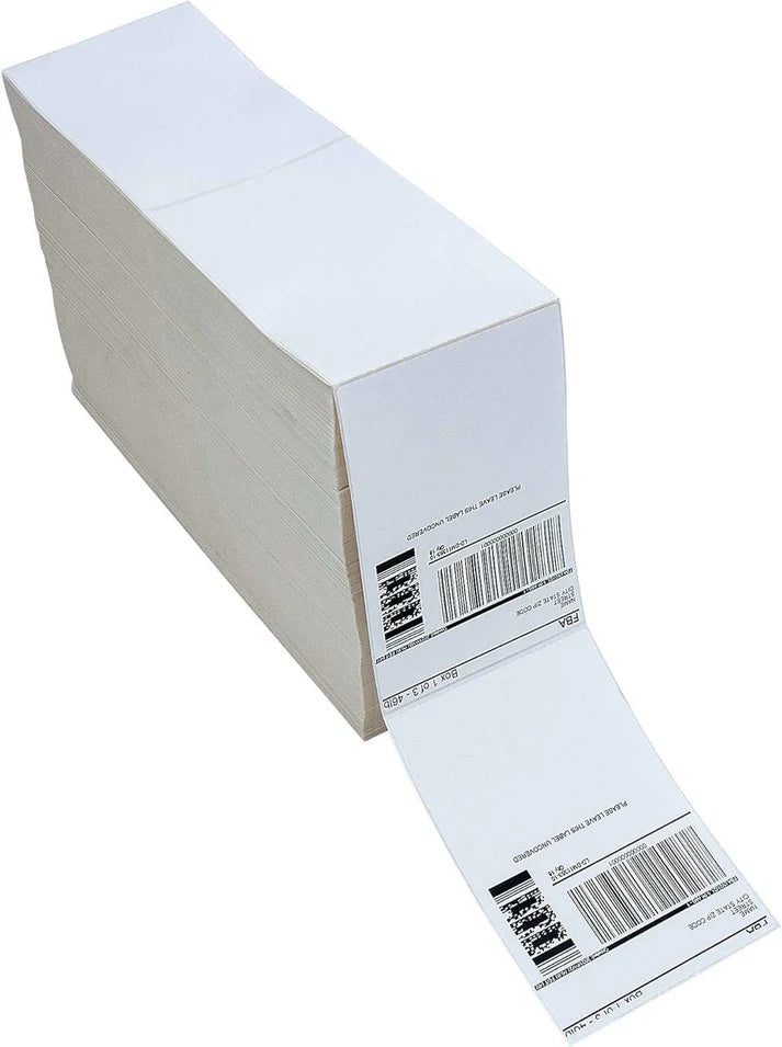 4" x 6" White - Direct Thermal Labels, - Fanfold (2 Stack x 2000 Thermal=4000/Case) 60 cases per pallet. $58.77 per case