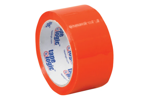 Colored Carton Sealing Tape 2" x 55 Yard Orange (2.2 mil) Carton Sealing Tape 36/Case