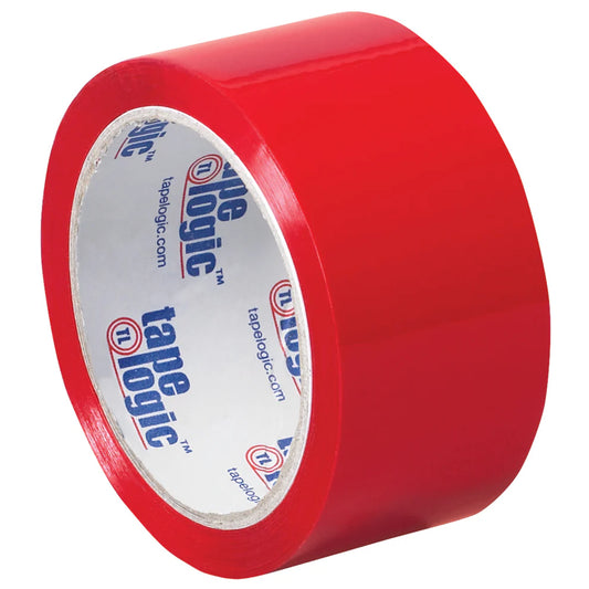 Colored Carton Sealing Tape 2" x 55 Yard Red (2.2 mil) 36/Case