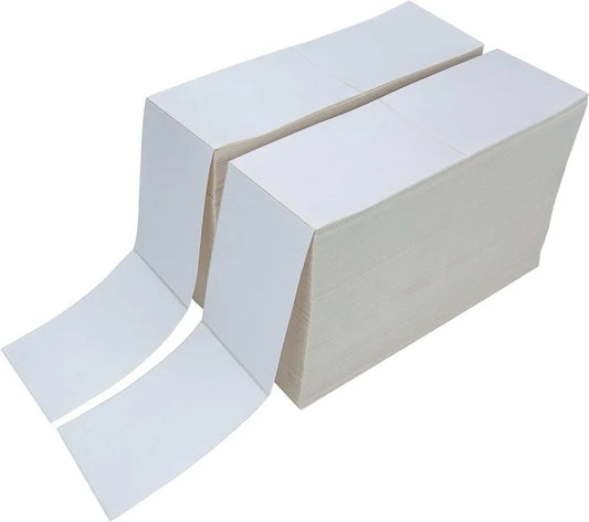 4" x 6" White - Direct Thermal Labels, - Fanfold (2 Stack x 2000 Thermal=4000/Case) 60 cases per pallet. $58.77 per case
