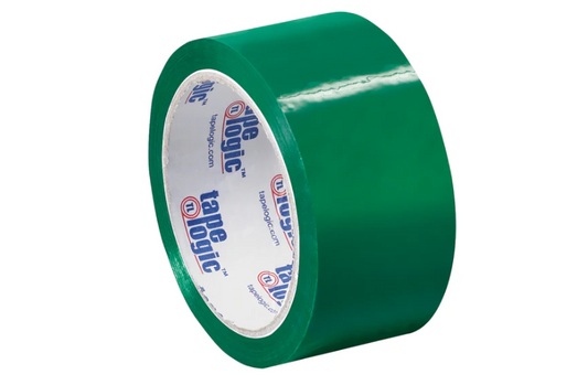 Colored Carton Sealing Tape 2" x 55 Yard Green (2.2 mil) Carton Sealing Tape 36/Case