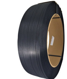 Strapping, Polypropylene  1/2" x .022" x 9,000', 16" x 6" Core, 400#, Black 24 coils per pallet